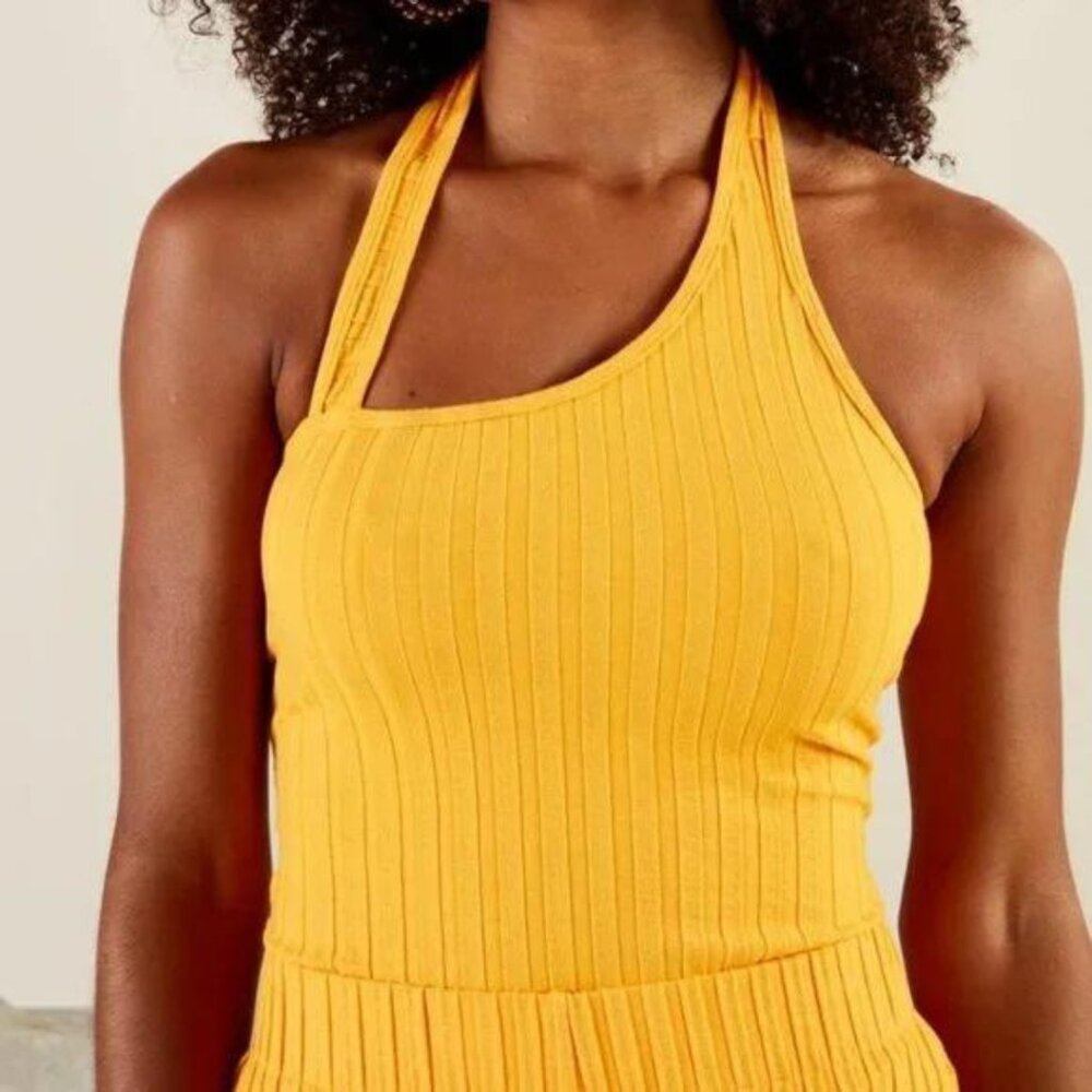 Simon Miller Yellow Ribbed Tank Top